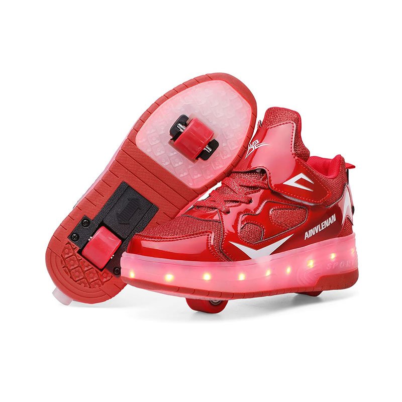 XAQA AN Street Red Kids light-up roller shoe