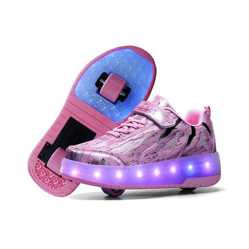 XAQA XF Trail Pink Kids light-up roller shoe